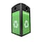 Alpine Industries 40 Gal. Steel Green All-Weather Outdoor Recycling Bin Trash Can with Mixed Circular Dome Lid ALP471-40-GS-C - alternate 2